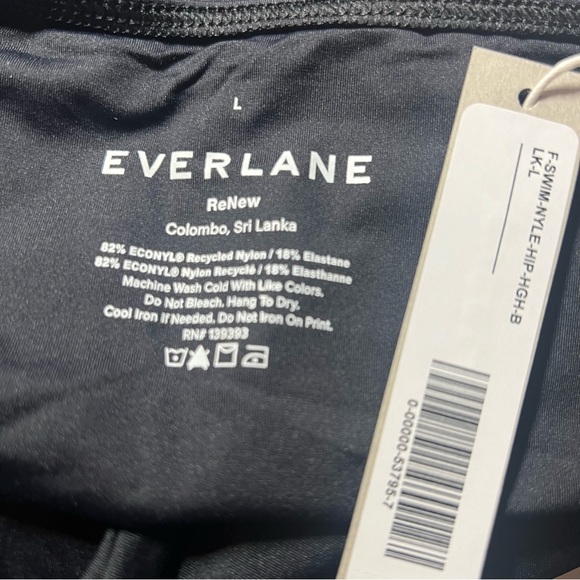 NWT Everlane The High-Rise Hipster Bottom Black Size Large L NEW - Picture 10 of 10